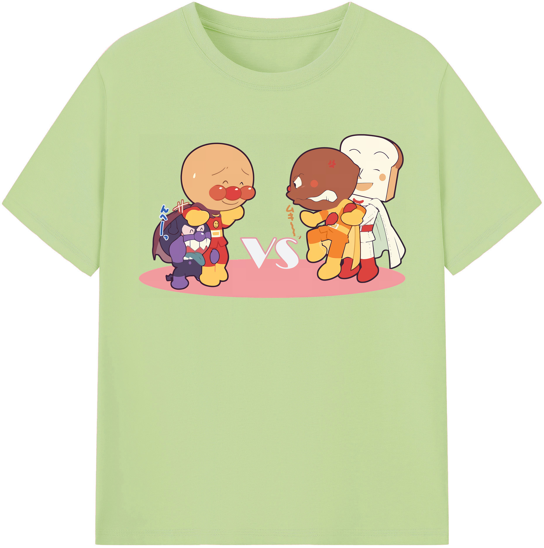 （画像用） アンパンマン Anpanman 綿100％半袖Tシャツ（フロントプリント）